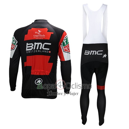 Bmc Ropa Ciclismo Culotte Largo 2017 Mangas Largas Rojo y Blanco